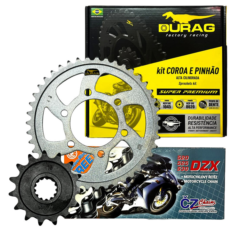Kit Relação Kawasaki Versys 1000 12- Z1000 12- 15/43 Durag