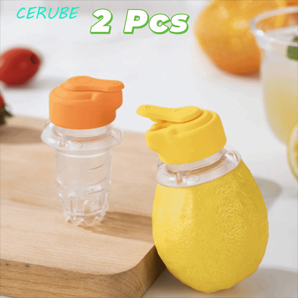 CERUBE 2 Pcs Espremedor Manual De Limão , Mini Com Tampa Fresca De Silicone , Extrator De Suco Cítrico Selado