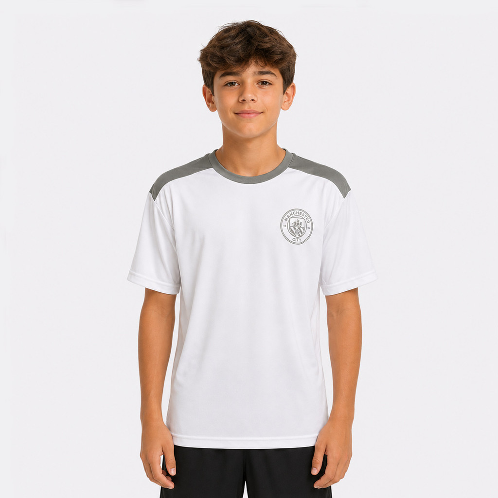 Camisa Manchester City Medlock Juvenil Branca