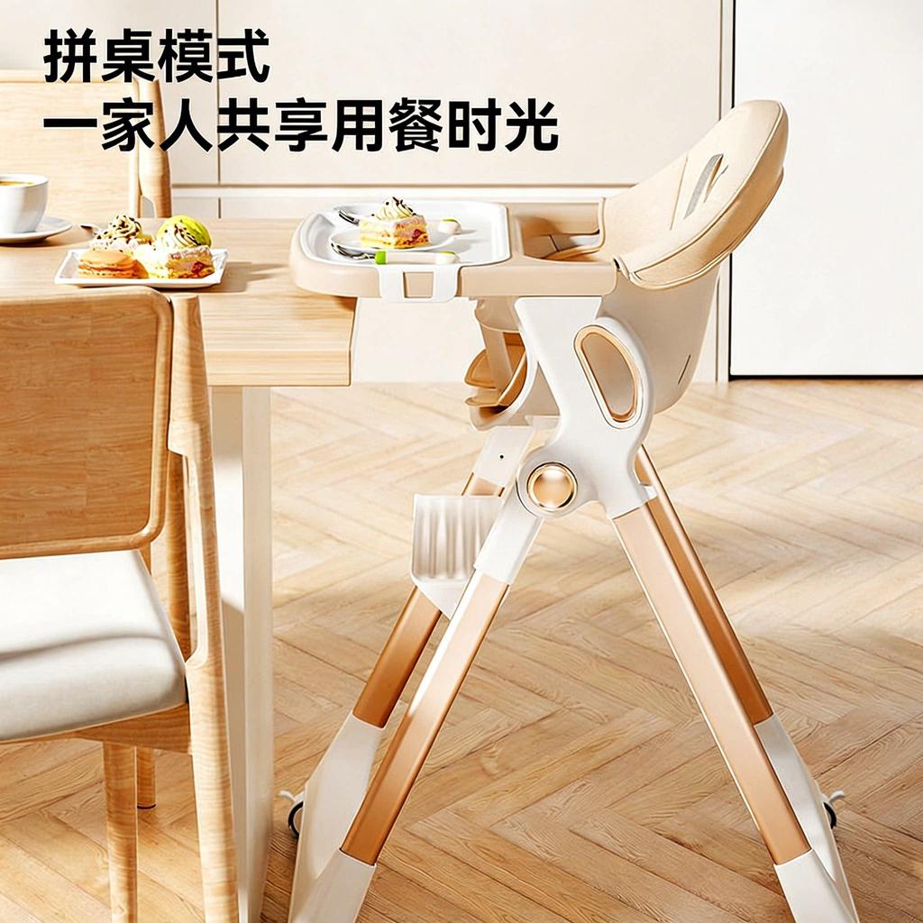 Cadeira de jantar do bebê infantil mesa de jantar cadeira do agregado familiar dobrável crianças comer crescimento assen