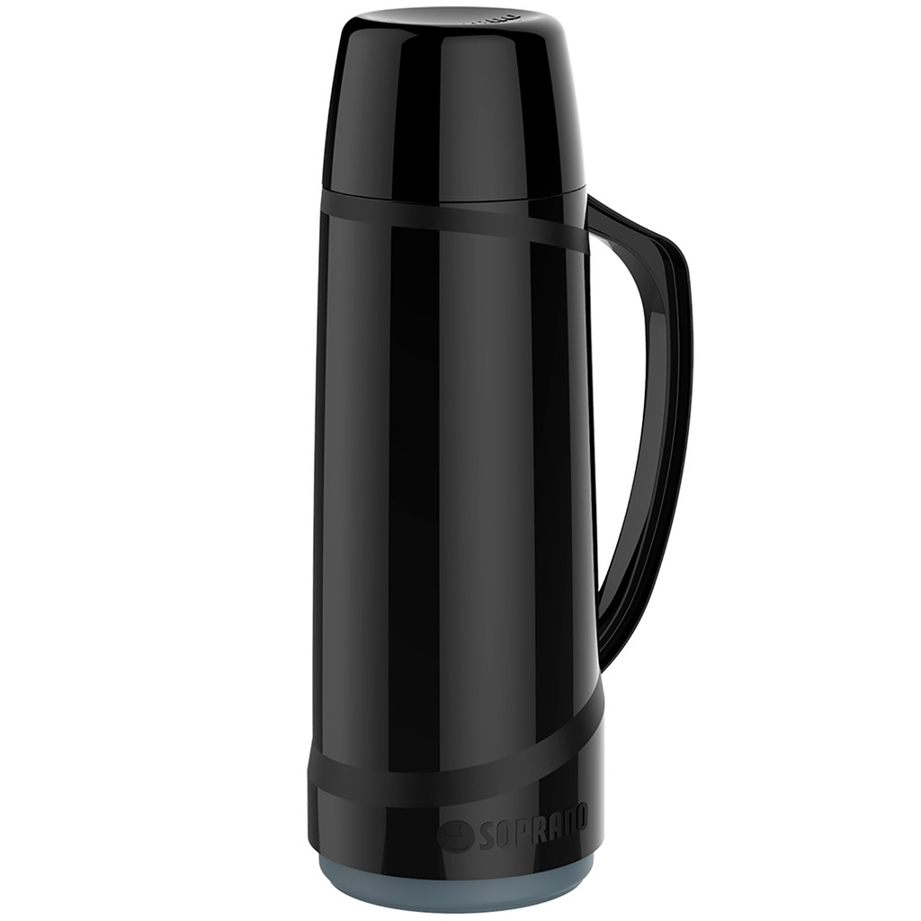 Garrafa Térmica Cristal 1L Preta - Soprano