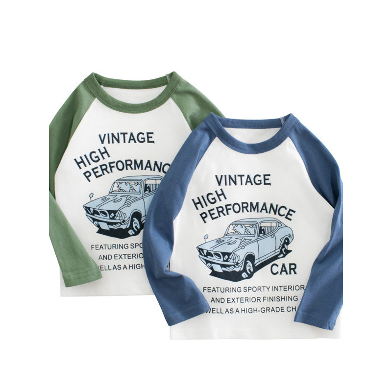 27 crianças marca puro algodão primavera roupas infantis de manga comprida camiseta outono inverno crianças comércio ext