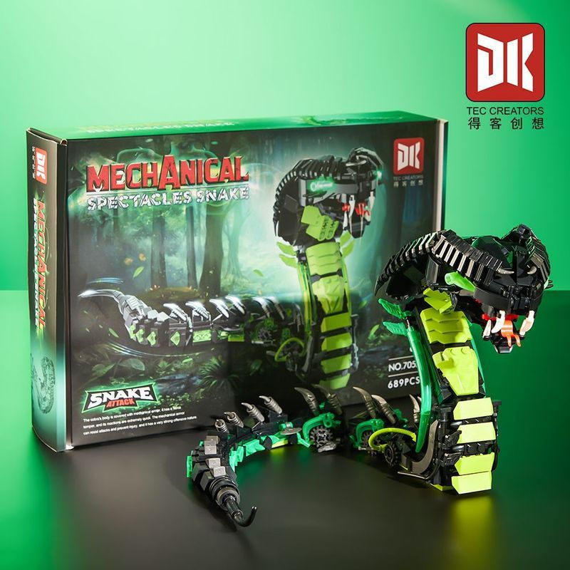 Blocos de construção Lego compatíveis Conjunto de blocos de construção de brinquedos de montagem de Cobra mecânica