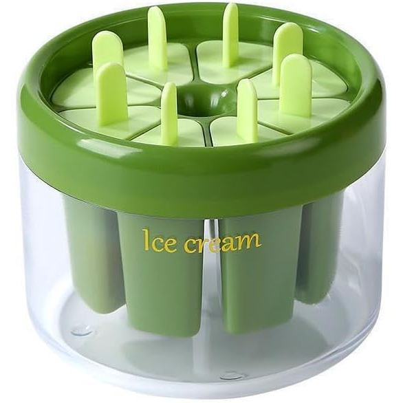 Moldes de Picolé com Palitos, 8 Peças, Moldes de Gelo, Máquina de Fazer Picolé - (Verde)