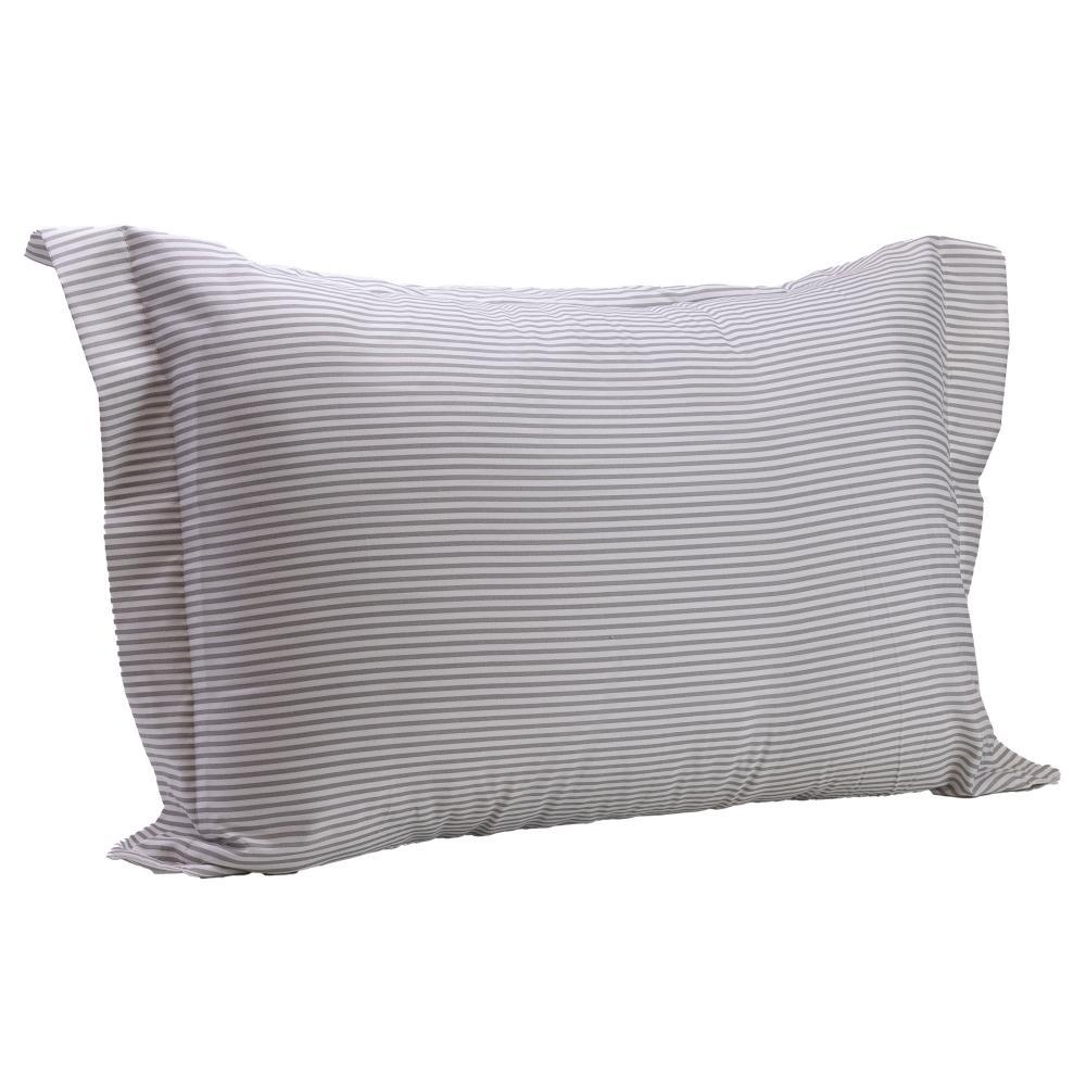 Porta Travesseiro 50x70cm Essencial Lines Microfibra 250 Fios Lyor com Abas Cama Quarto Enxoval Confortável Elegante