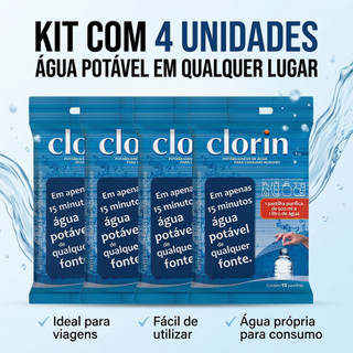 Kit 40 Pastilhas Purificadoras de Água para Consumo Humano - Clorin 1