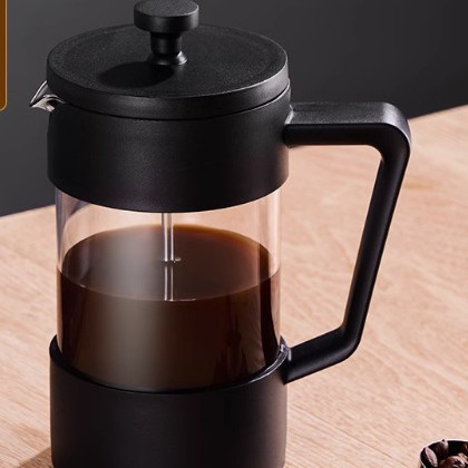 Cafeteira francesa para uso doméstico, cafeteira com filtro estilo francês, infusor de chá de vidro, copo com filtro de 