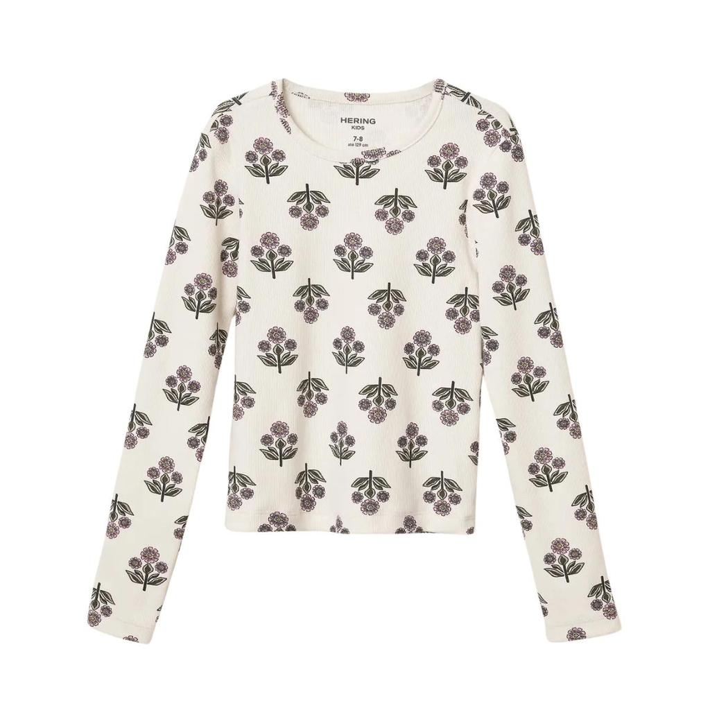 Blusa Infantil Hering Manga Longa Em Ribana Off White