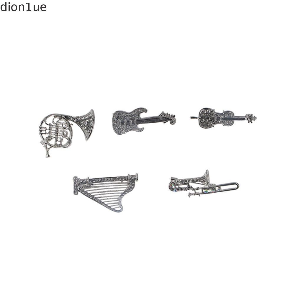 DION1UE Broche Feminino Acessórios De Roupas Suéter Casaco Colarinho Alfinete Violino Harpa Guitarra Luxo Sentido Música
