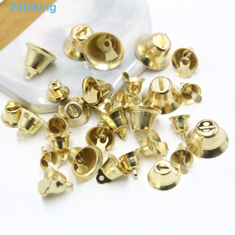 Caminhada 50 Peças Jingle Bell , Materiais De Joias DIY Artesanato Dourado Pequeno Sino , Mini Pingentes Carrilhão De Ve