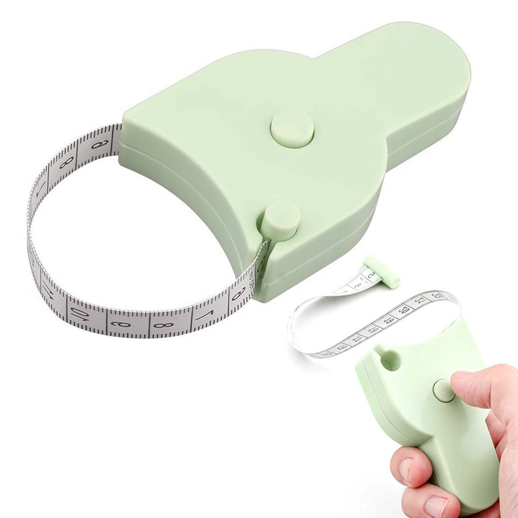 Fita Métrica Corporal 150cm Automática Com Trava Para Academia Fitness Nutricionista Braço Cintura