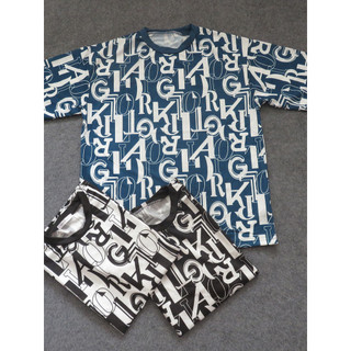 Verão americano Casual de manga curta camiseta masculina 2025 novo estilo Street Wear impressão completa High-End solto 