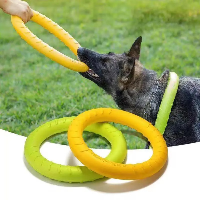Brinquedo para cachorro Molar resistente à mordida Frisbee anel bola de tensão grande cão rebocador de guerra pastor Shi
