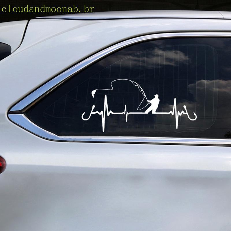 CLO Multiuso Decorativo Pesca Batimento Cardíaco Adesivo Decalque Para Superfícies Veículos Motocicleta Car