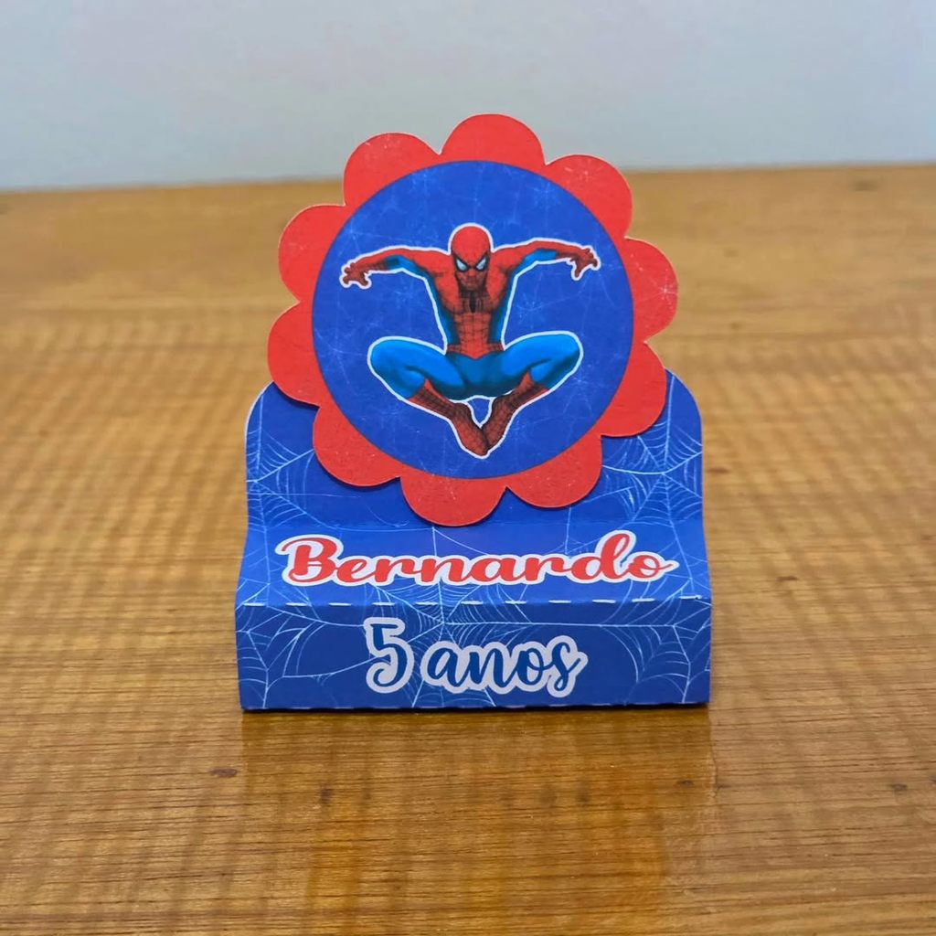 20 Porta Bis Duplo Homem Aranha | Personalizados | Lembrancinhas | Aniversário | PEGUE E MONTE