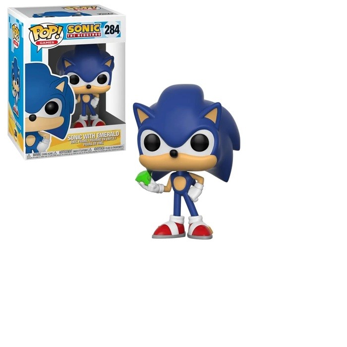 Boneco Funko Pop! Sonic The Hedgehog - Sonic com Esmeralda #284