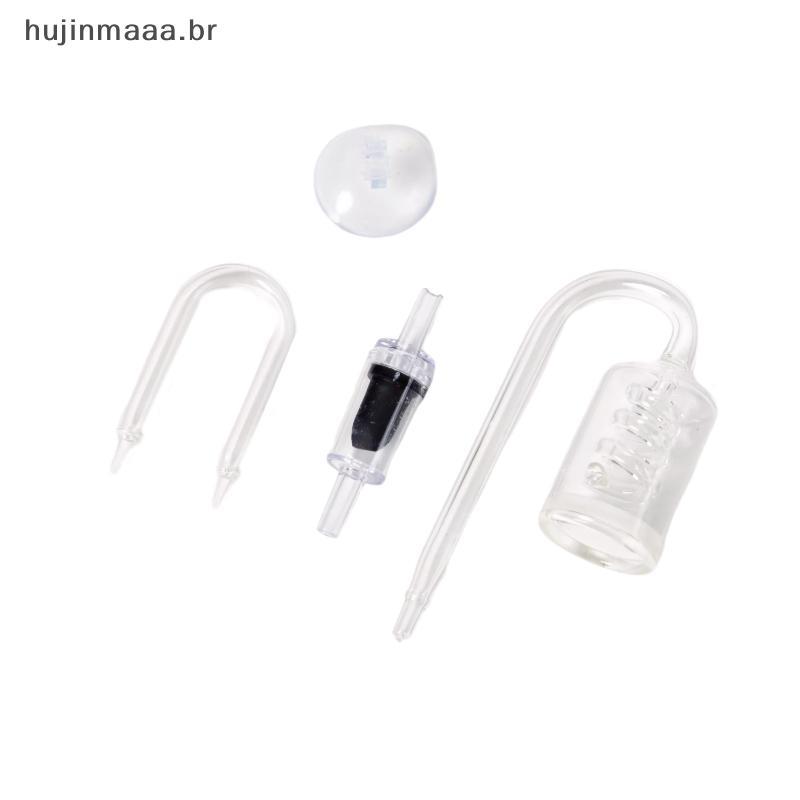 huj Aquário Difusor De CO2 Tanque De Vidro Em Forma De U CO2 Bolha Atomizador Reator Solenóide Regulador Musgo CO2 br