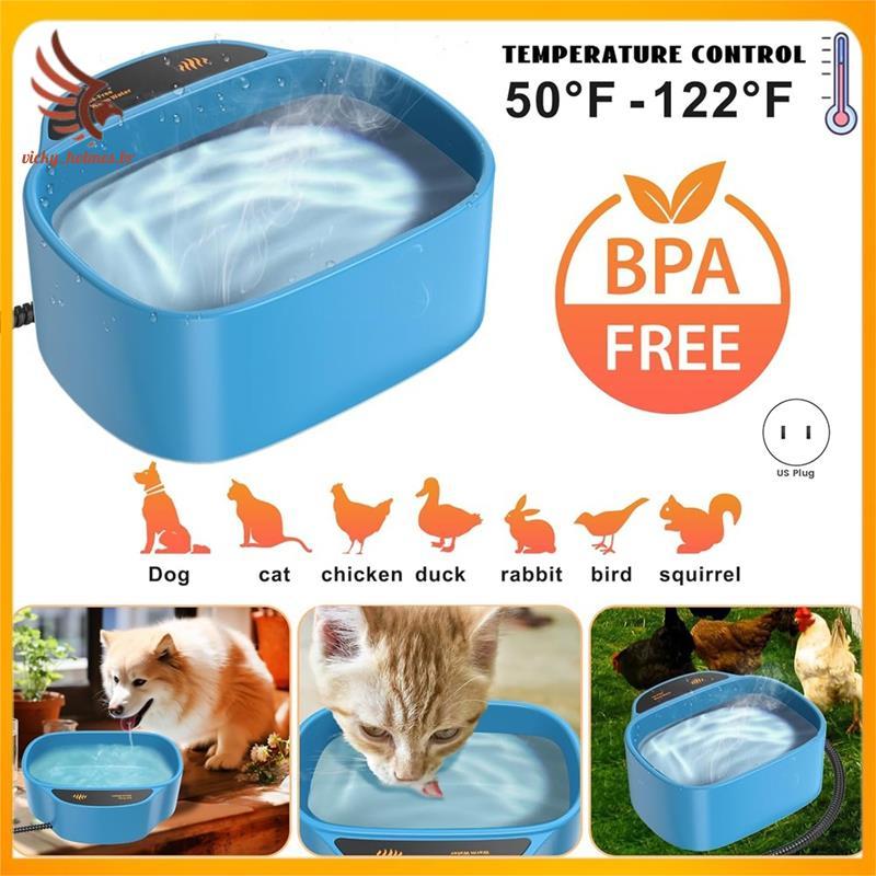 [vicky_holmes.br] Estação De Alimentação De Gatos Selvagens De 35 W Tigela De Água Externa Para/Esquilo De Pato De Frang