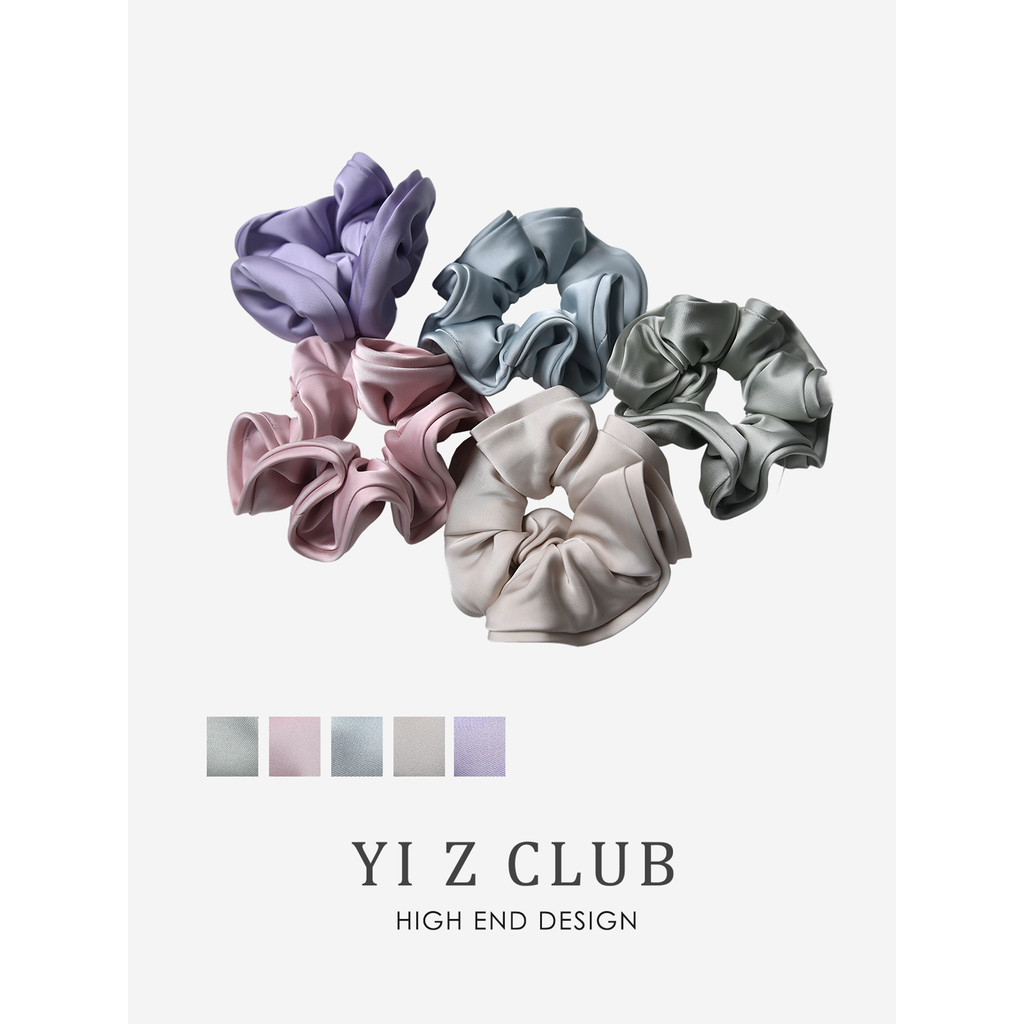 Yi Z CLUB francês preguiçoso estilo moda cetim sedoso Scrunchy laço de cabelo cabeça corda acessórios de pulso acessório