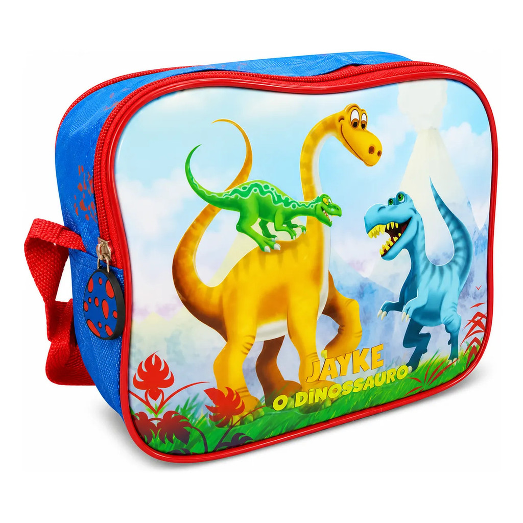 Lancheira Termica Escolar Infantil Dinossauro Wincy Vermelho