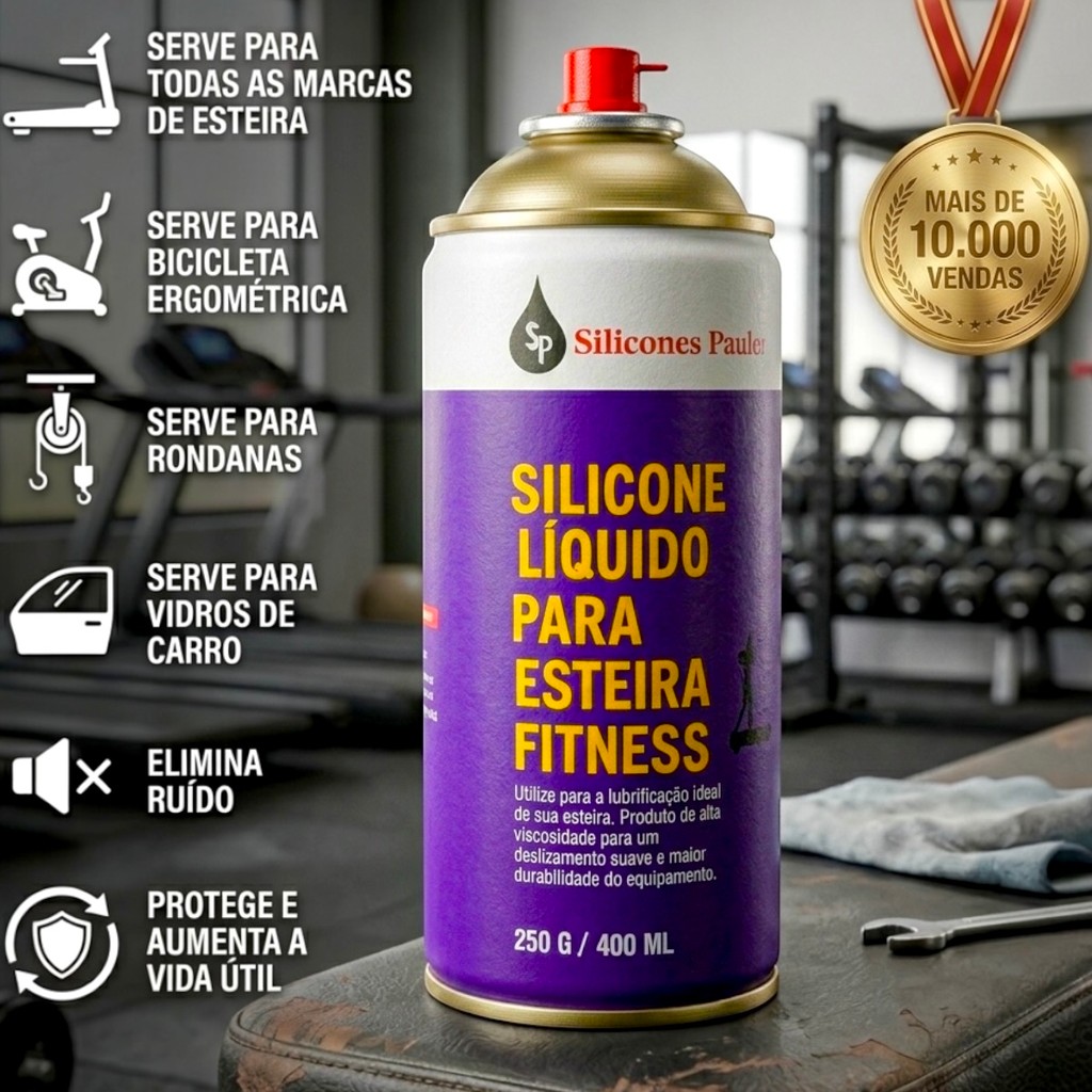 silicone spray lubrificante para esteira ergométrica academia 400 ml