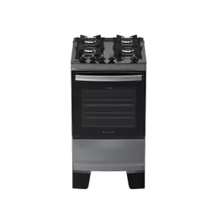 Fogão 4 Bocas Atlas Agile Up Glass Automático Mesa De Vidro Titanium Bivolt