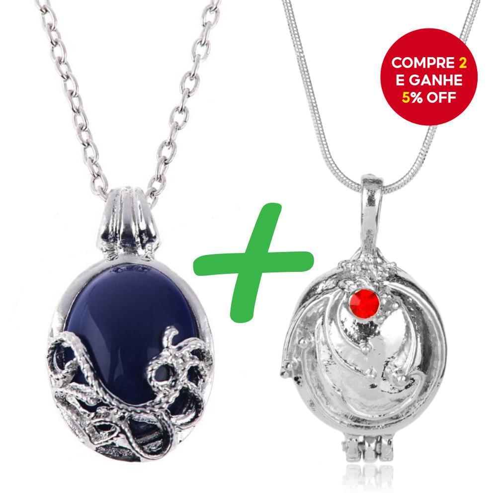 2 peças Colar Katherina e Elena do Diario do Vampiro, conjunto de joias vintage