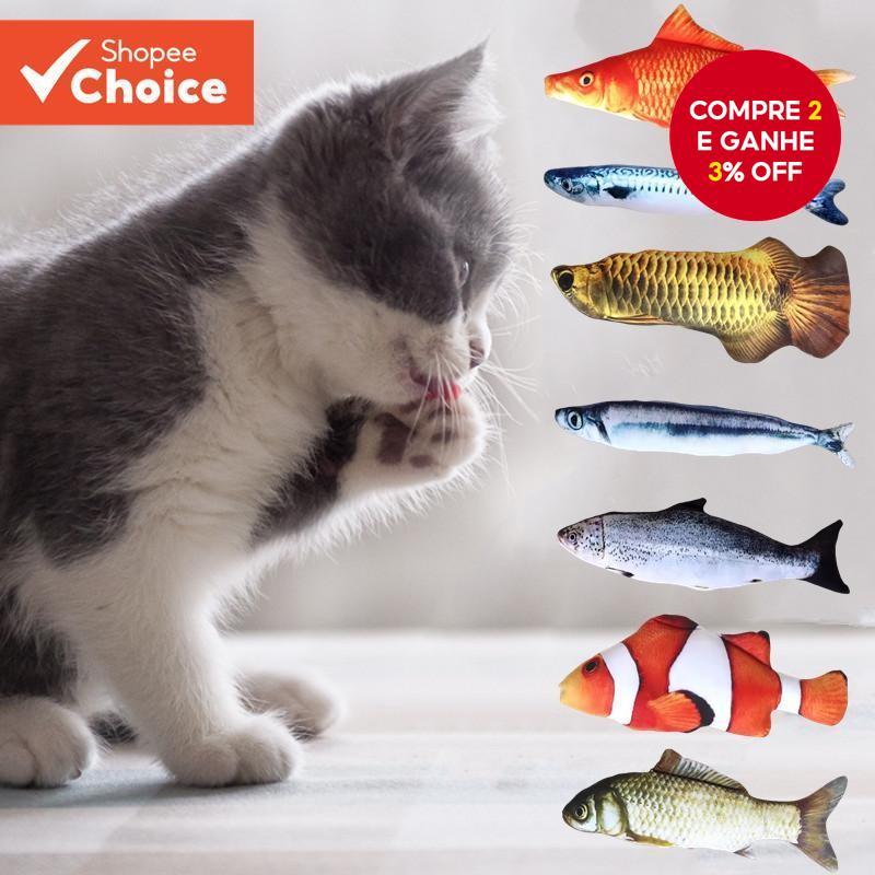 Brinquedo Simulado De Gato De Peixe , Interativo De Dentição Para Gatinhos , Suprimentos Não Elétricos Animais De Estima