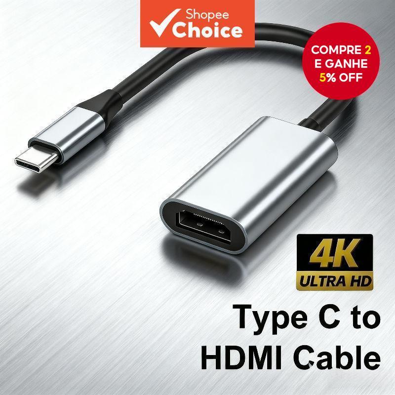 Adaptador USB 3.1 4K Tipo C Conversor-Para HDMI Laptop Tablet TV MacBook HDTV Monitor Pro