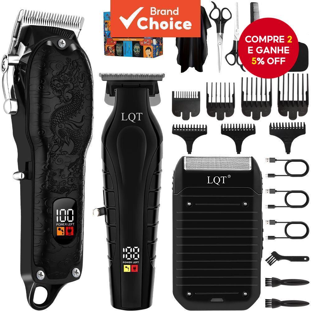Máquina de Cortar Cabelo Silenciosa, Aparador Elétrico para Adultos e Crianças, Kit de Corte de Cabelo Multifuncional