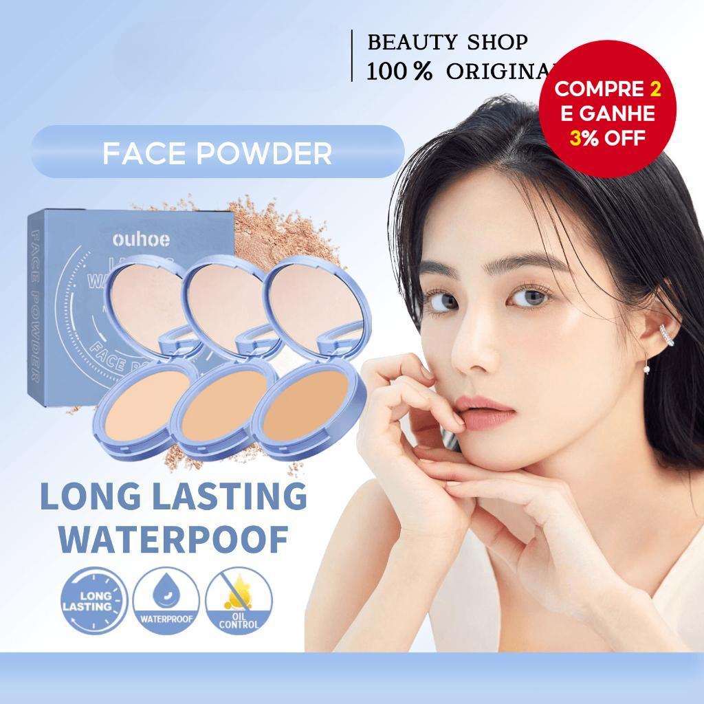 Pó Facial Controlador de Oleosidade Matte Perfeito Efeito Duradouro Compacto à Prova d'Água Base em Pó Leve e Suave - 8g