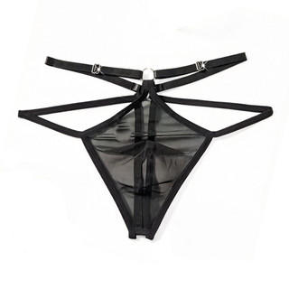 Malha transparente roupa interior masculina tanga costas nádegas vazando U convexo bolsa T-Pants