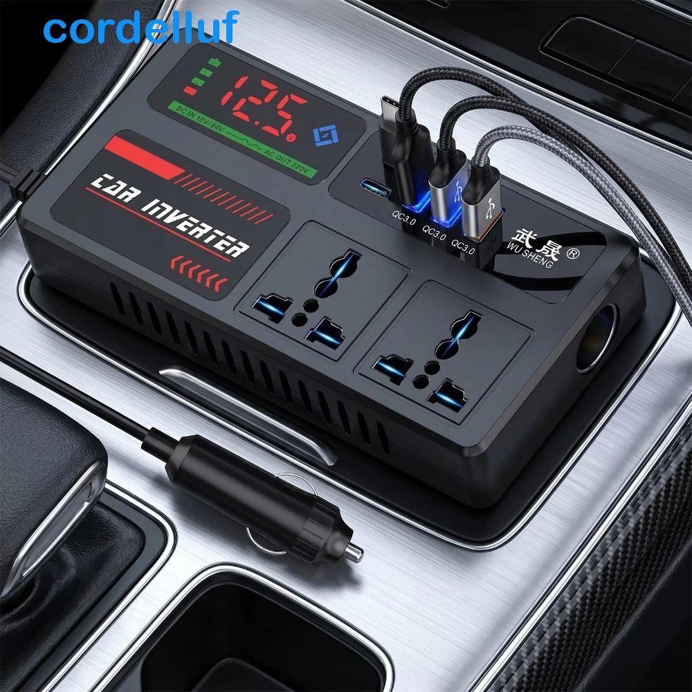 Adaptador De Alimentação Do Inversor De Carro CORDELLUF , Conversor Com Display Digital DC 12V/24V Para AC 220V , Tipo D