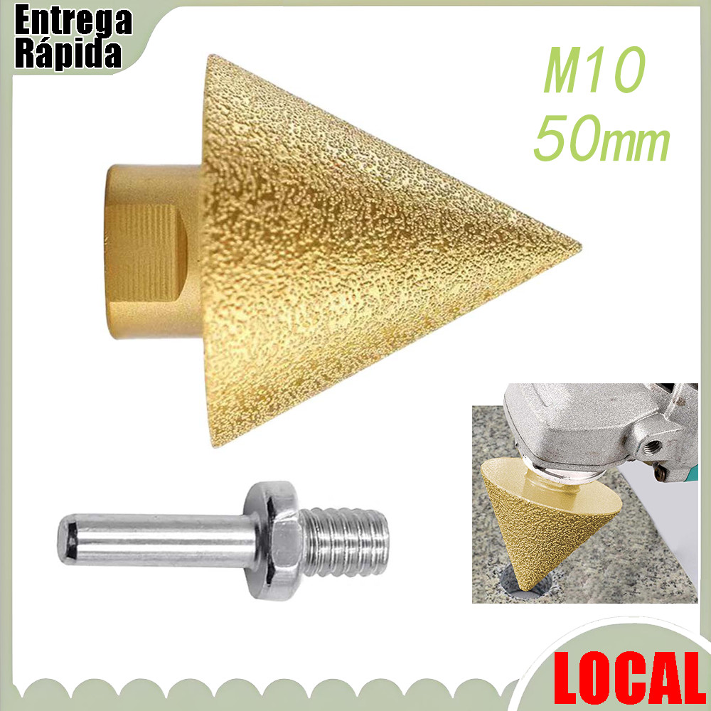 Broca de fresagem de diamante M10 M10 Diâmetro dourado 50 mm com haste de ligação 1 M10 pode ser usada para fresagem