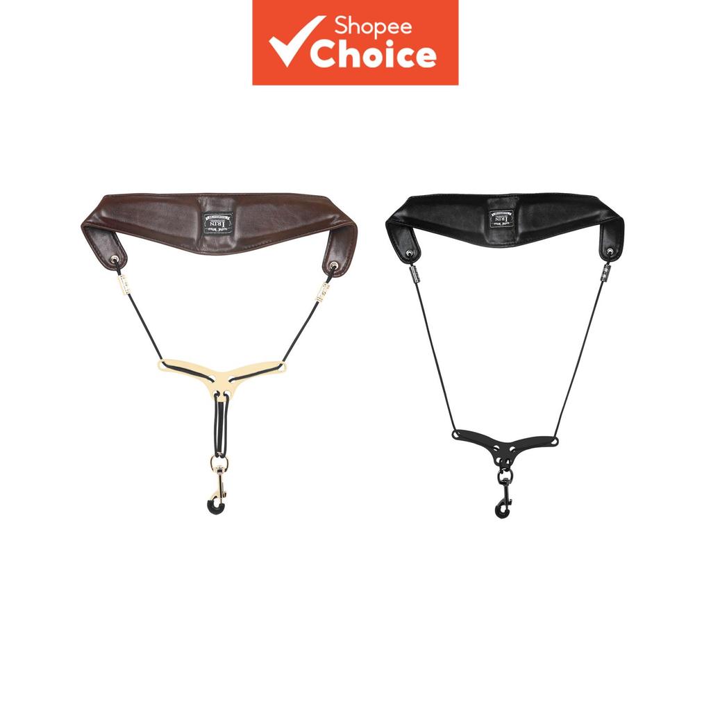 IRIN Alça de Pescoço para Saxofone, Alça de Couro com Almofada Macia, Proteção para o Pescoço, Arnês para Saxofone