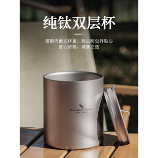 Biwei caneca de titânio puro, copo de água ao ar livre, acampamento, café, camada dupla, anti-escaldante, anti-queda, ga
