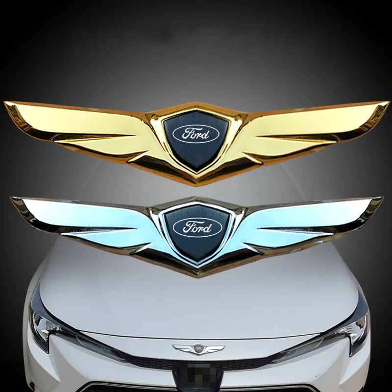 Emblema Adesivo 3D para Carro, Frente e Traseira, para Ford Mustang, Fusion, Focus, Mondeo, Kuga, Explorer MK2, MK3, MK8