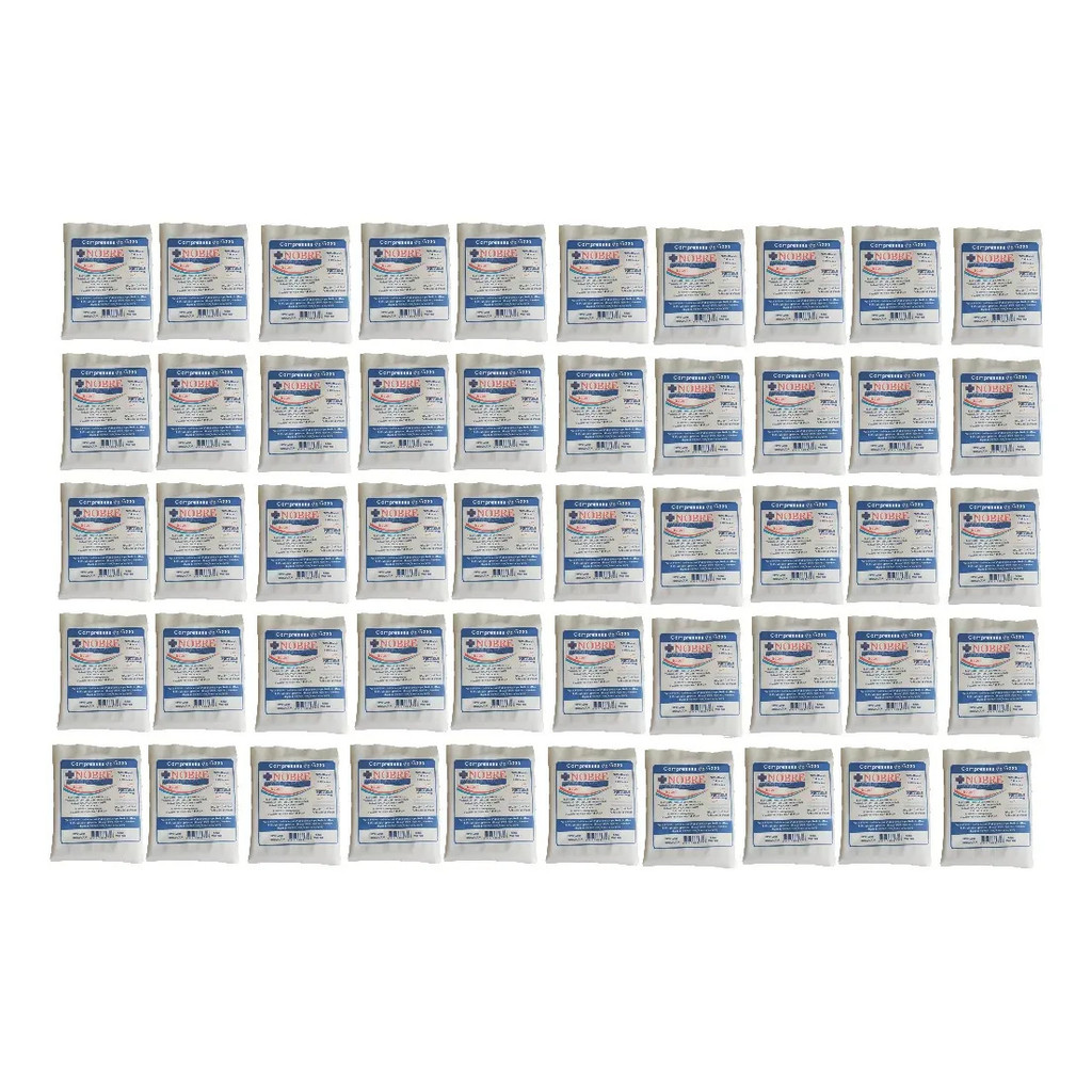 COMPRESSA DE GAZE ESTÉRIL 13 FIOS NOBRE (50 PC. C/10) 500 UN