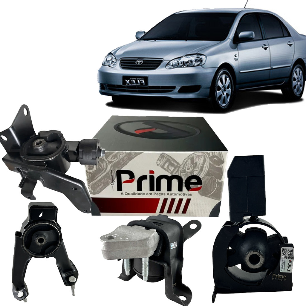 Kit Coxim Suportes do Motor Toyota Corolla 1.8 Automático Direito Esquerdo Traseiro 2003 2004 á 2008