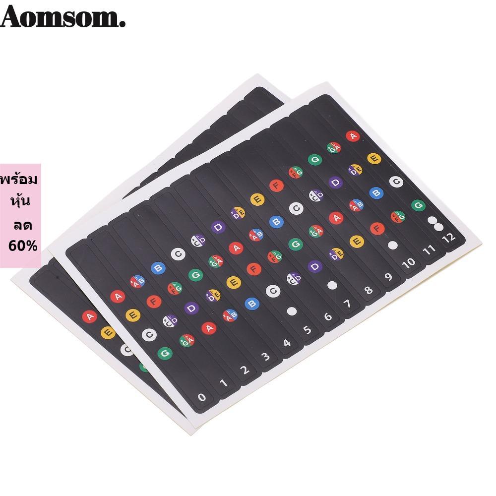 AOMSOM 4 Peças De Adesivos De Acordes De Ukulele , Material De PVC , Fretboard Multicoloridos , Adesivo De Nota Profissi