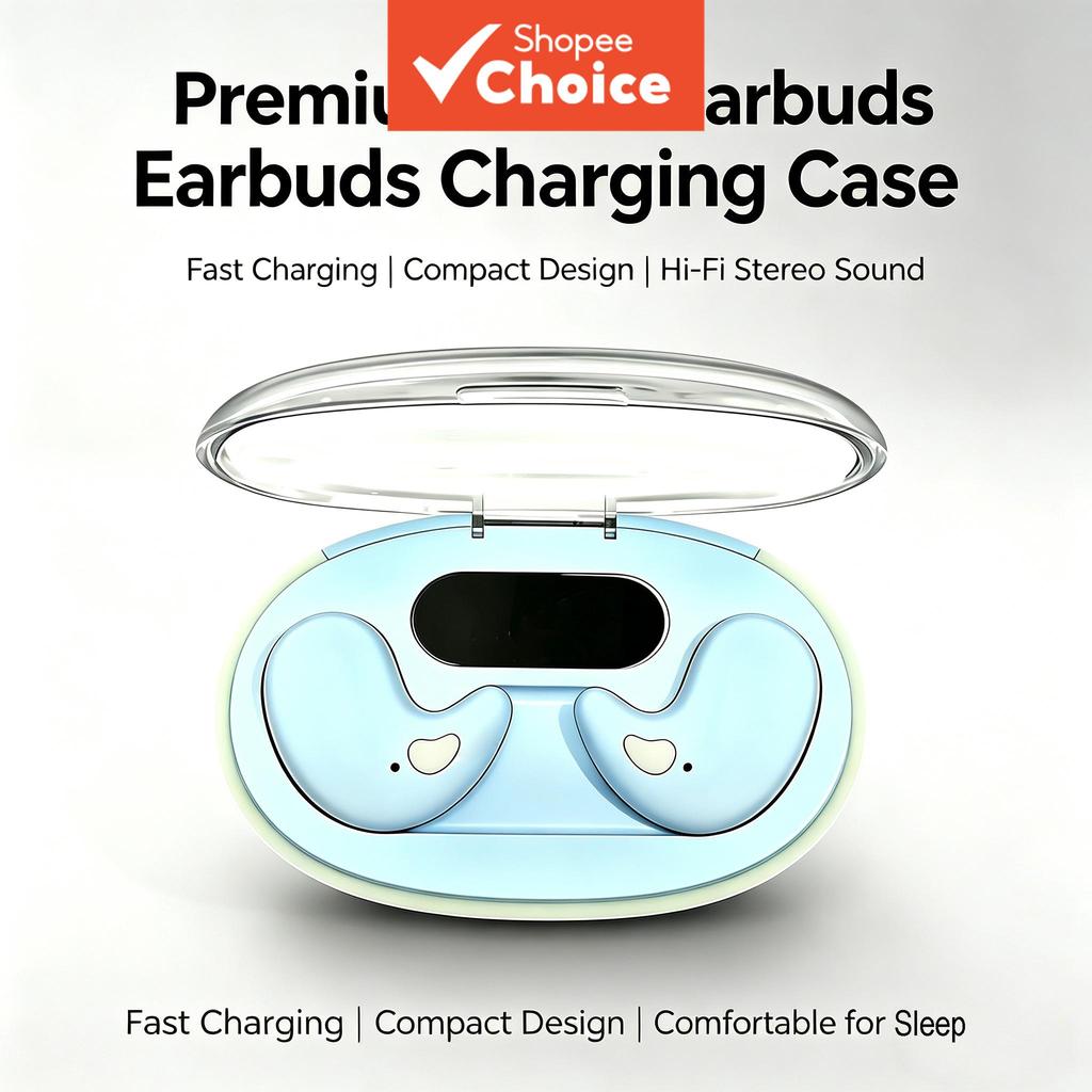 X55fones De Ouvido Fones Para Dormir TWS Ocultos Mini Cancelamento De Ruído Invisível Conforto HiFi À Prova D'água Com T