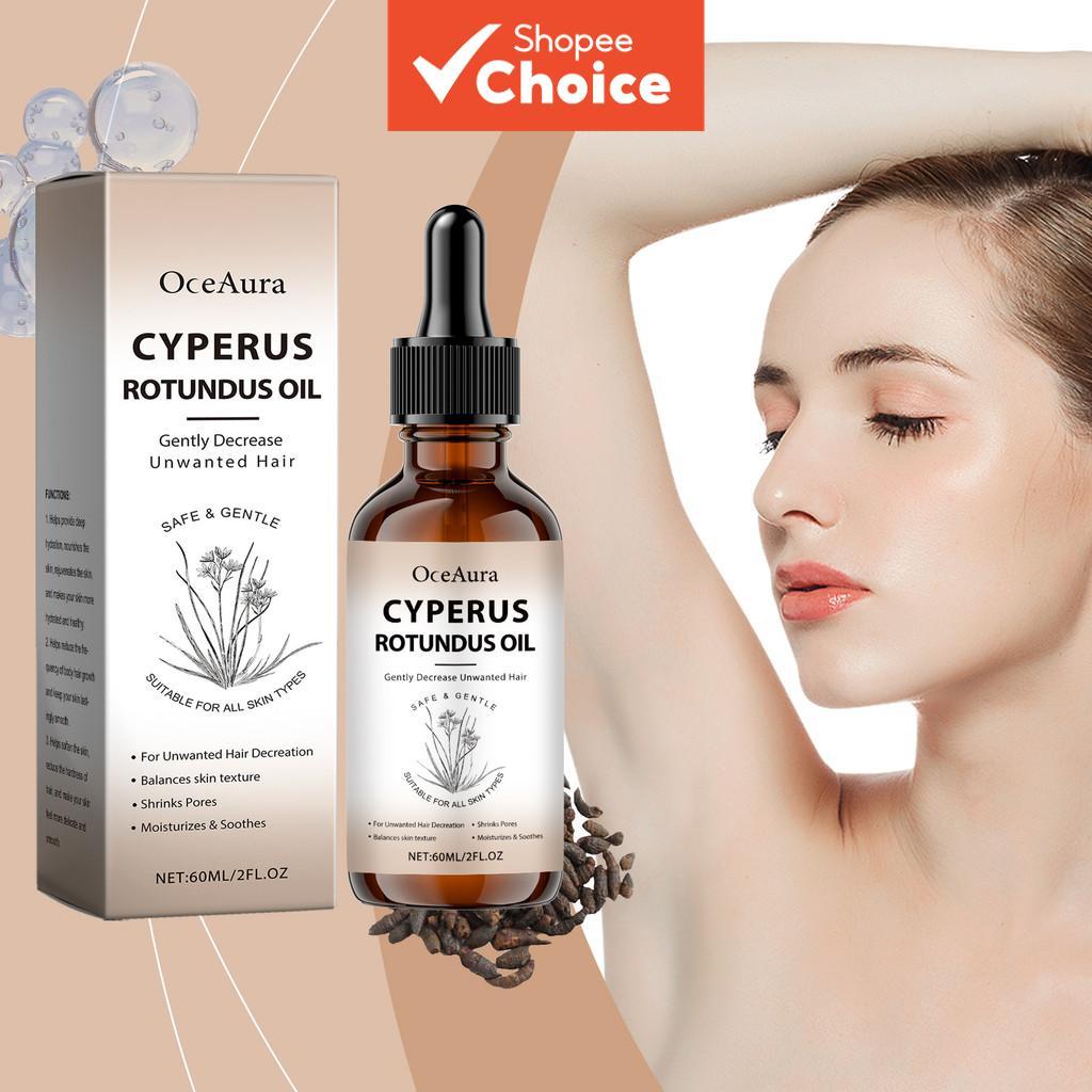 Óleo Avançado para Retardar o Crescimento dos Pelos no Corpo, Vitamina E, Extrato de Raiz de Nutgrass e Ácido