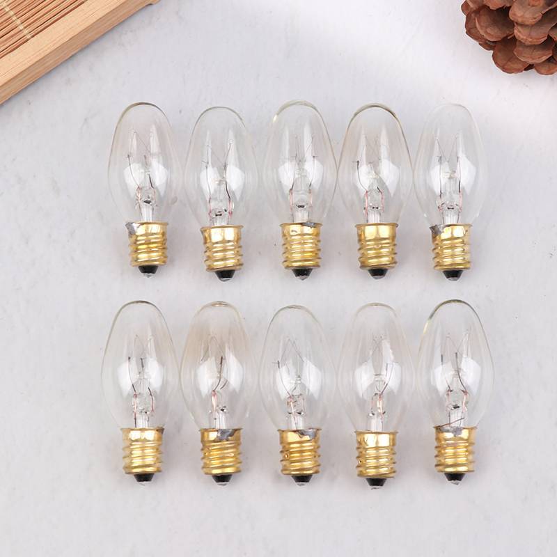 [Interfunfasterb] 10 Unidades E12 120V 7W Transparente Quente Amarelo Cor Lâmpada De Tungstênio Para Decoração Geladeira