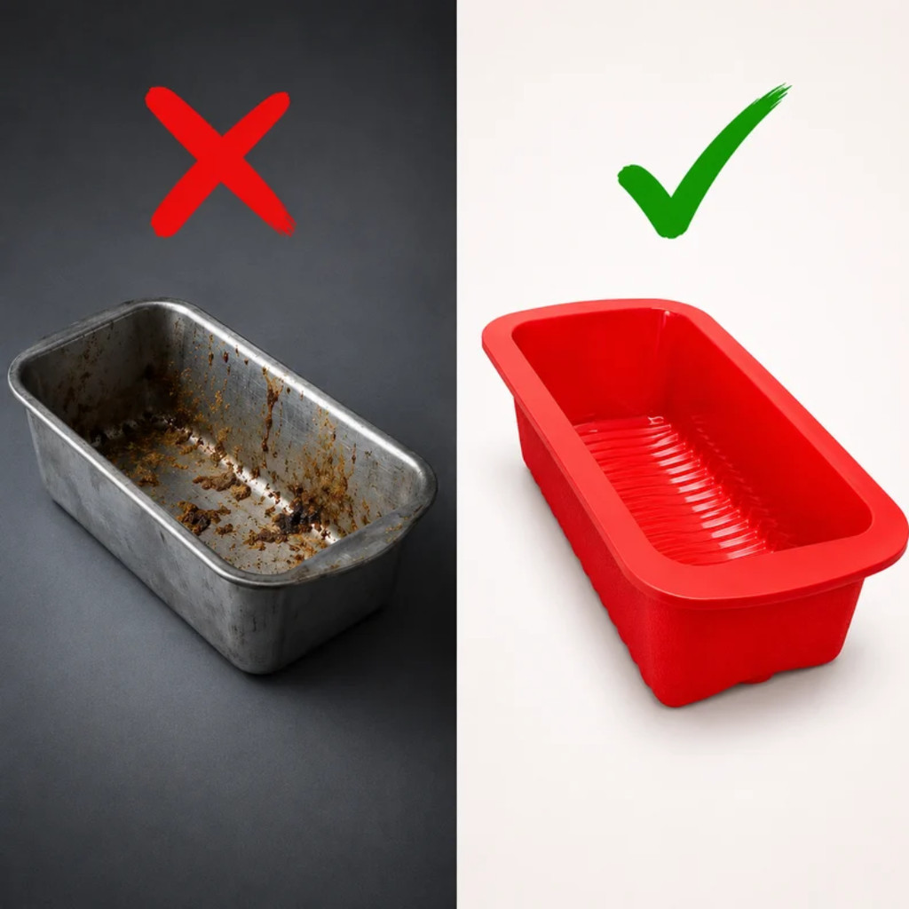Utensílios 3 Formas Silicone + Faca Serrilhada Para Pão Caseiro Forma Anticalor Faca de Cortar Pão — imagem 2 de 2