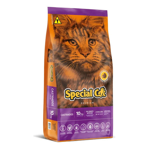 Ração Special Cat Gatos Castrados Sabor Mix Carnes 10,1 Kg
