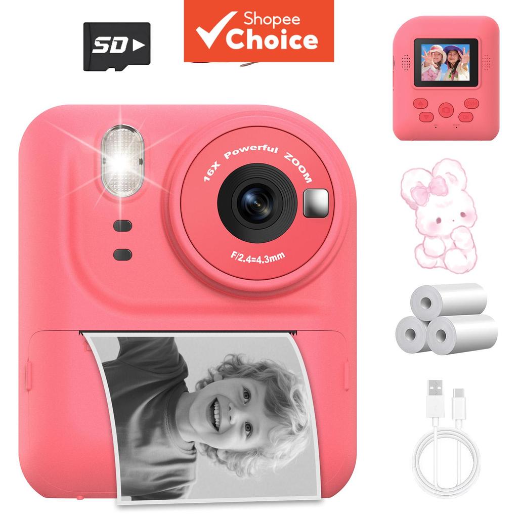 Definição De Câmera De Impressão Instantânea Captura De Vídeo Dispositivo Criativo De Selfie Brinquedo Com Três Carretéi