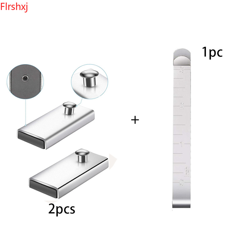 1 Conjunto De Régua De Medição De Clipe Dobrável De Aço Inoxidável , Suprimentos De Costura E Guia De Metal ,