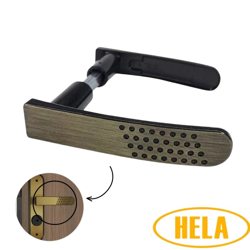 Maçaneta  Oxidada Haste x Haste Cravejada  Hela