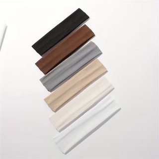 Kit 4 Faixas de Cabelo Unissex – Esporte, Academia e Penteados | Preto, Branco, Bege e Marrom Escuro