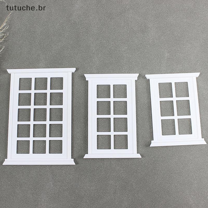 TU 1 Peça Casa De Boneca Em Miniatura Moldura De Janela Modelo Decoração Janelas Bonecas 1/12 Mini Móveis Brinquedo BR